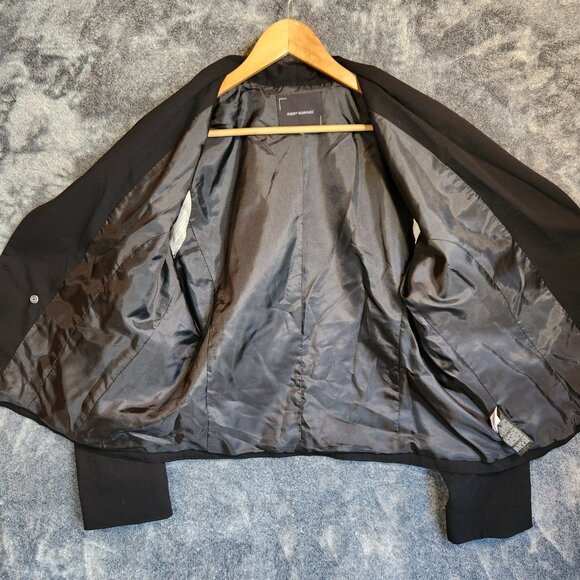 Robert Rodriguez Women’s Blazer 16 Black Zipper Pockets Buttons Jacket Formal - Picture 10 of 13